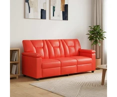 Sofa Raudona 191 x 85 x 93 cm Dirbtinė oda