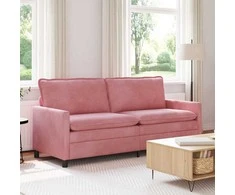 Sofa Rožinė 196 x 81 x 87,5 cm Aksomas