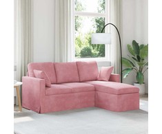 Sofa Rožinė 178 x 134 x 80 cm Aksomas