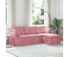 Sofa Rožinė 228 x 134 x 80 cm Aksomas
