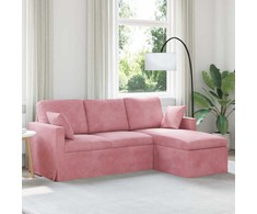 Sofa Rožinė 198 x 134 x 80 cm Aksomas