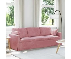 Sofa Rožinė 228 x 78 x 80 cm Aksomas
