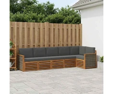 Sofa Lauko sofos komplektas 5 vnt. Natūralus ir antracitas