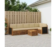 Sofa Lauko sofos komplektas 6 vnt. Natūrali