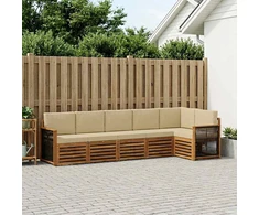 Sofa Lauko sofos komplektas 5 vnt. Natūrali