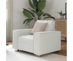 Sofa Kėdė Baltas 100 cm Dirbtinė oda