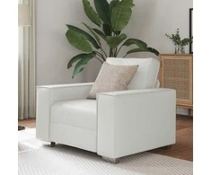 Sofa Kėdė Baltas 100 cm Dirbtinė oda