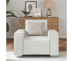 Sofa Kėdė Baltas 100 cm Dirbtinė oda