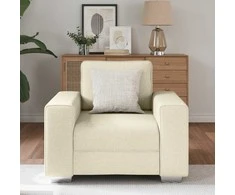Sofa Kėdė Smėlio 100 cm Lino mišinio audinys