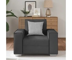 Sofa Kėdė Pilka 100 cm Dirbtinė oda