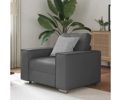 Sofa Kėdė Pilka 100 cm Dirbtinė oda