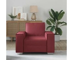 Sofa Kėdė Vyno raudona 100 cm Dirbtinė oda