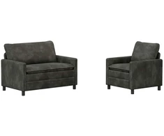 Sofa Sofos komplektas 2 pcs Antracito Poliesteris
