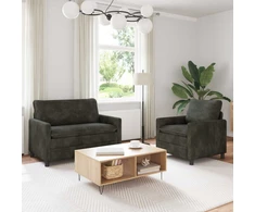 Sofa Sofos komplektas 2 pcs Antracito Poliesteris