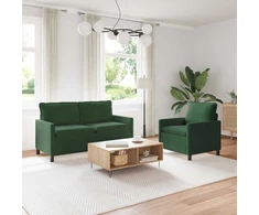 Sofa Sofos komplektas 2 pcs Džiunglių žalia Audinys