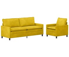 Sofa Sofos komplektas 2 pcs Geltona Aksomas