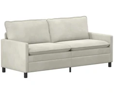 Sofa Sofos komplektas 2 vnt. Kreminė Aksomas