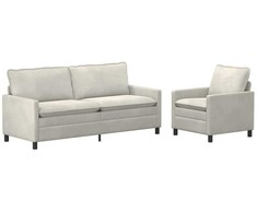 Sofa Sofos komplektas 2 pcs Kreminė Aksomas