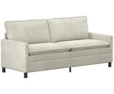 Sofa Sofos komplektas 2 vnt. Kreminė Aksomas