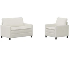 Sofa Sofos komplektas 2 pcs Kreminė Poliesteris