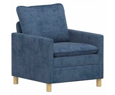 Sofa Sofos komplektas 2 vnt. Mėlyna Poliesteris