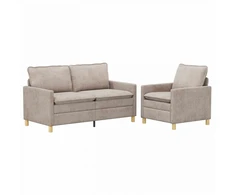 Sofa Sofos komplektas 2 pcs Smėlio Poliesteris