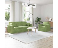Sofa Sofos komplektas 2 pcs Šviesiai žalia 198 x 78 x 80 cm Aksomas