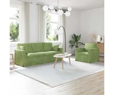 Sofa Sofos komplektas 2 pcs Šviesiai žalia 198 x 78 x 80 cm Aksomas