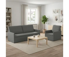 Sofa Sofos komplektas 2 vnt. Tamsiai pilka Audinys