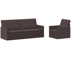 Sofa Sofos komplektas 2 vnt. Tamsiai rudas Audinys