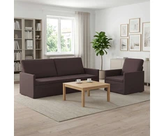 Sofa Sofos komplektas 2 vnt. Tamsiai rudas Audinys