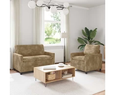Sofa Sofos komplektas 2 pcs Taupe Poliesteris