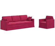 Sofa Sofos komplektas 2 vnt. Vyno raudona Aksomas