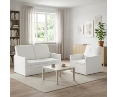 Sofa Sofos komplektas 2 vnt. Balta Audinys
