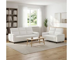 Sofa Sofos komplektas 2 vnt. Balta Audinys