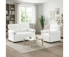 Sofa Sofos komplektas 2 vnt. Balta Audinys