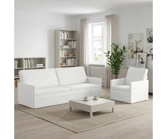 Sofa Sofos komplektas 2 vnt. Balta Audinys
