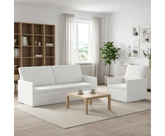 Sofa Sofos komplektas 2 vnt. Balta Audinys