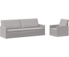Sofa Sofos komplektas 2 vnt. Debesų pilka Audinys