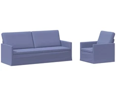 Sofa Sofos komplektas 2 vnt. Džinsinės mėlynos Audinys