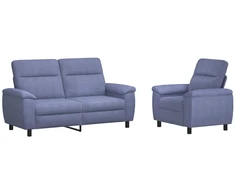 Sofa Sofos komplektas 2 vnt. Džinsinės mėlynos Audinys