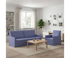 Sofa Sofos komplektas 2 vnt. Džinsinės mėlynos Audinys