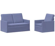 Sofa Sofos komplektas 2 vnt. Džinsinės mėlynos Audinys