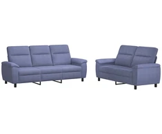 Sofa Sofos komplektas 2 vnt. Džinsinės mėlynos Audinys