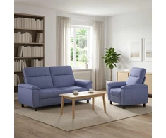 Sofa Sofos komplektas 2 vnt. Džinsinės mėlynos Audinys
