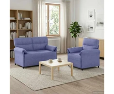 Sofa Sofos komplektas 2 vnt. Džinsinės mėlynos Audinys