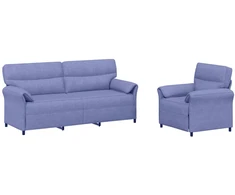 Sofa Sofos komplektas 2 vnt. Džinsinės mėlynos Audinys