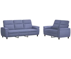 Sofa Sofos komplektas 2 vnt. Džinsinės mėlynos Audinys
