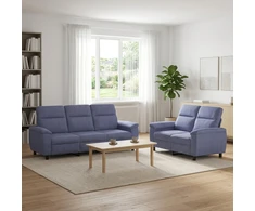 Sofa Sofos komplektas 2 vnt. Džinsinės mėlynos Audinys