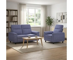 Sofa Sofos komplektas 2 vnt. Džinsinės mėlynos Audinys